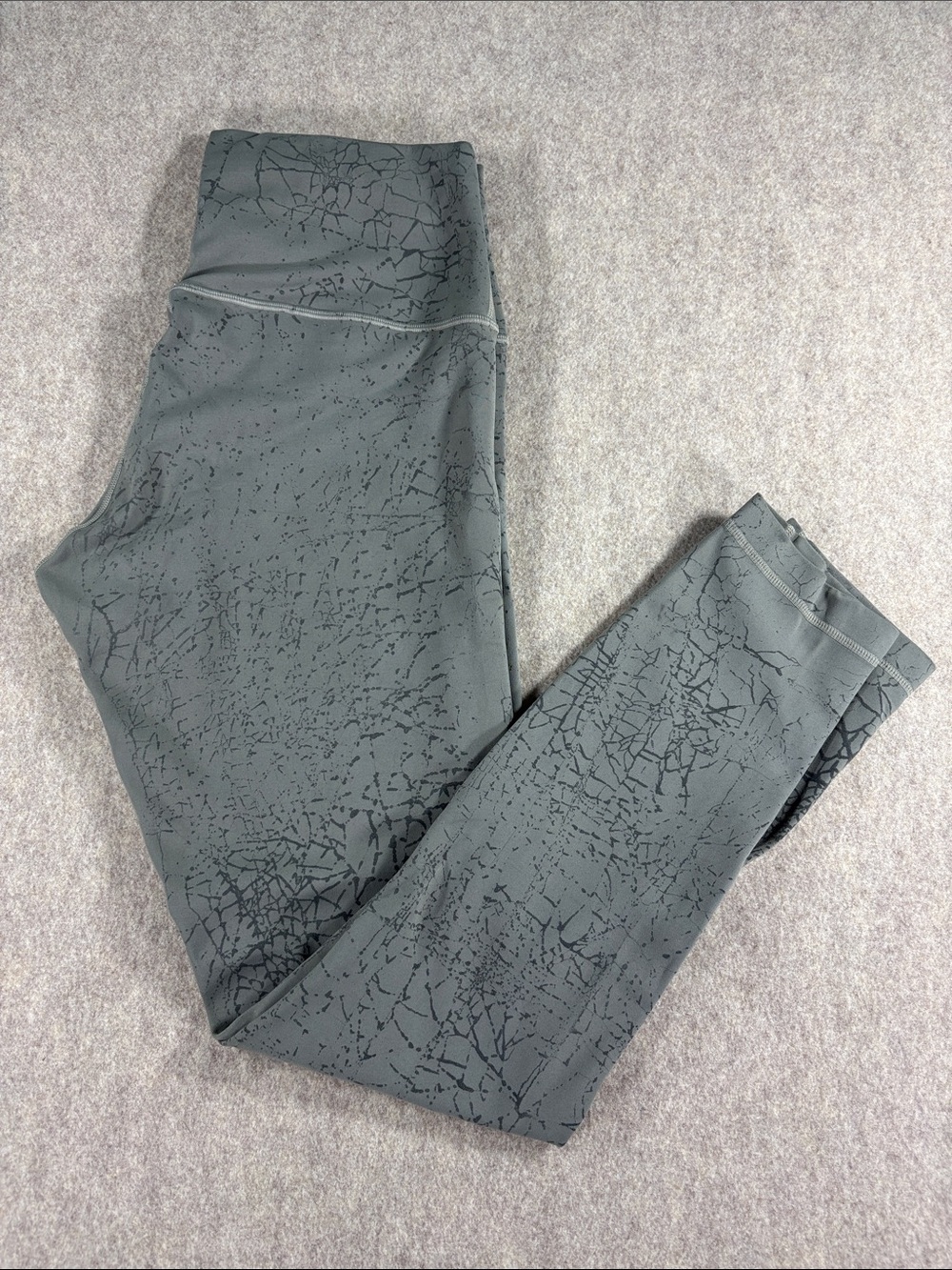 Lululemon Wunder Train HR Tight 25" Thread Dye Rover Black Size 8 EUC